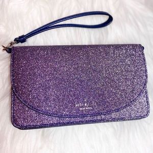 Kate Spade Joeley tinsel Small Multifunction Wallet NWT